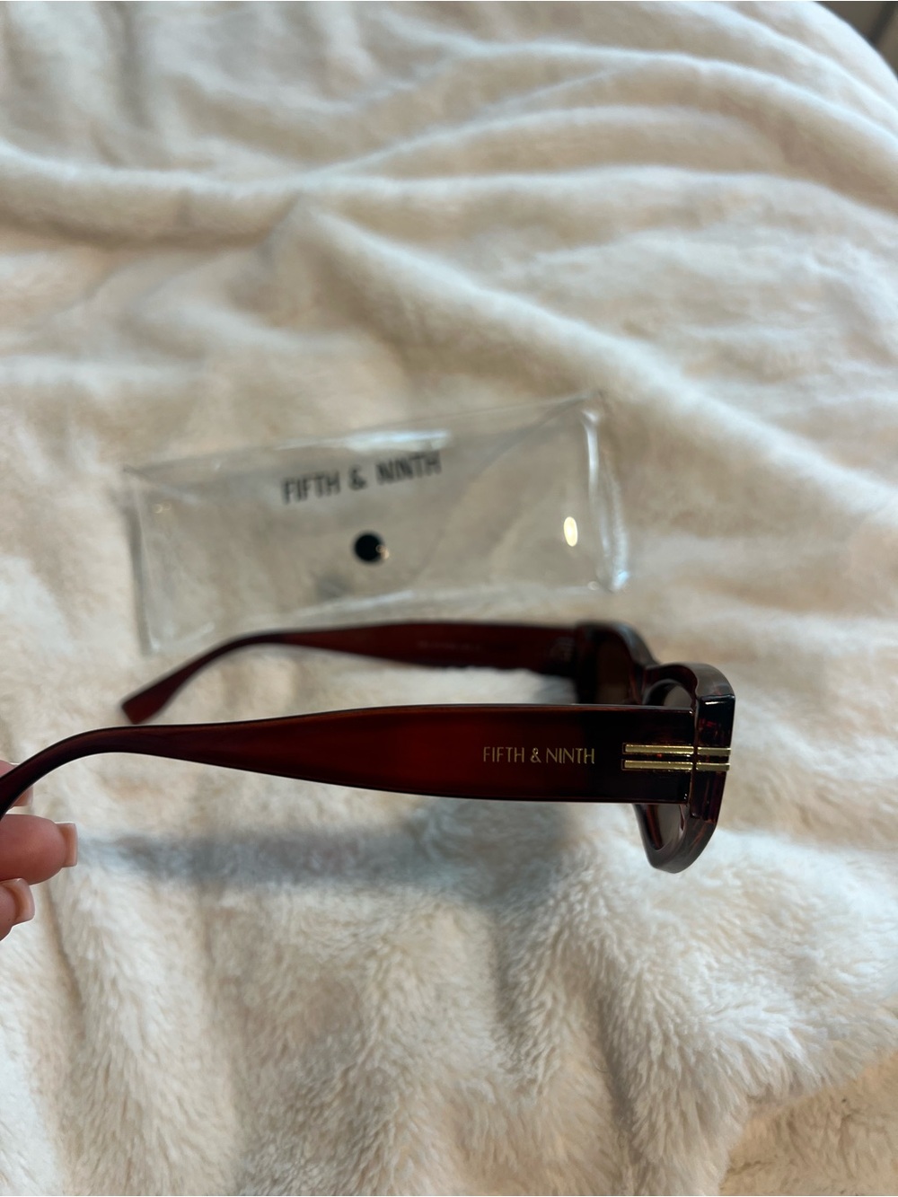 Burgundy Cat-Eye Sunglasses for Women - Picture 2 of 4